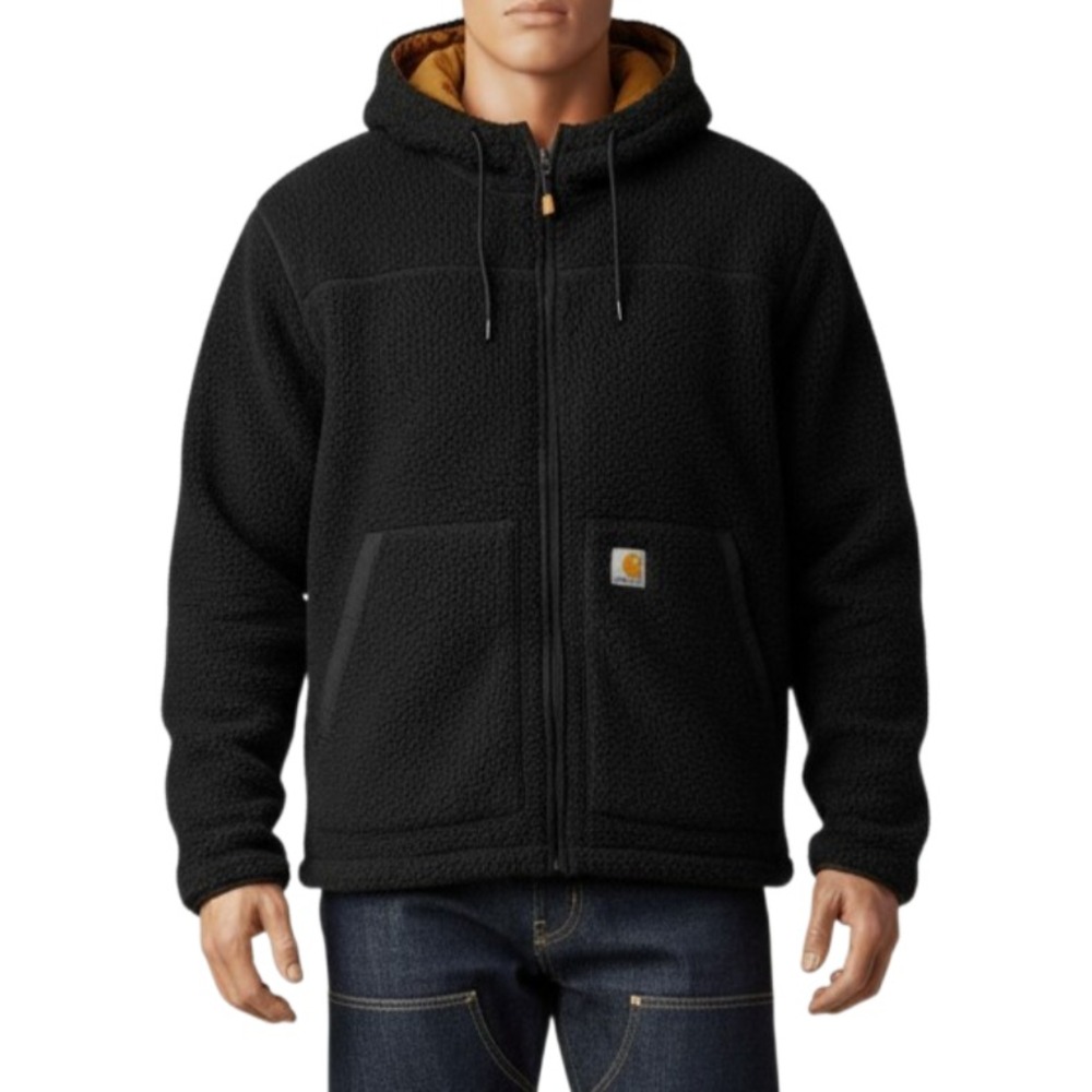Carhartt Reversible Rain Defender Sherpa Fleece Jacket Mens 3XL Black Brown DWR